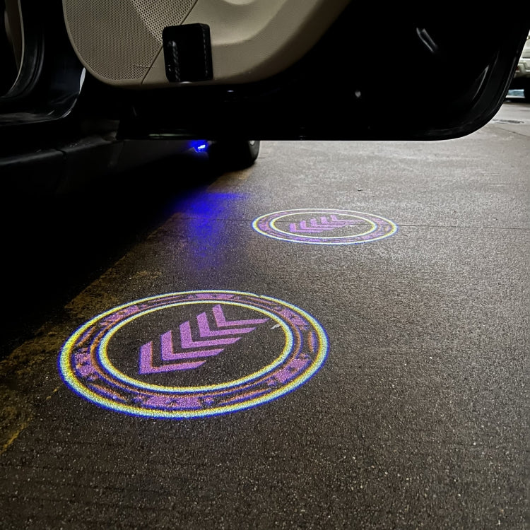 LED Infrared Induction Car Door Welcome Light Night Projection Ambient Light, Energy Circle (Blue), Energy Circle (White), Energy Circle (Yellow), Cat Claw (Yellow), Radish (Yellow), Drink (Yellow), Drink (Purple), Honor (Yellow), Honor (Purple)�������...