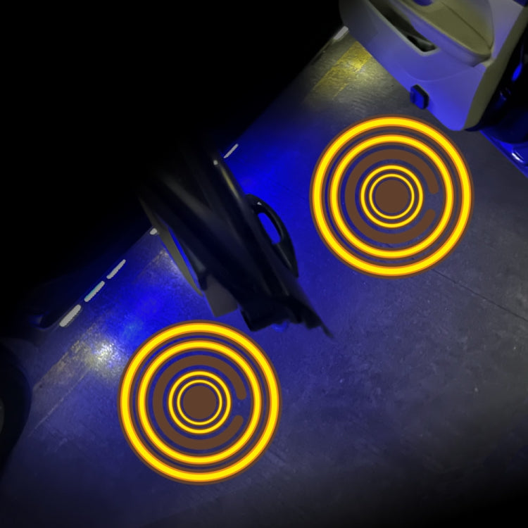 LED Infrared Induction Car Door Welcome Light Night Projection Ambient Light, Energy Circle (Blue), Energy Circle (White), Energy Circle (Yellow), Cat Claw (Yellow), Radish (Yellow), Drink (Yellow), Drink (Purple), Honor (Yellow), Honor (Purple)�������...