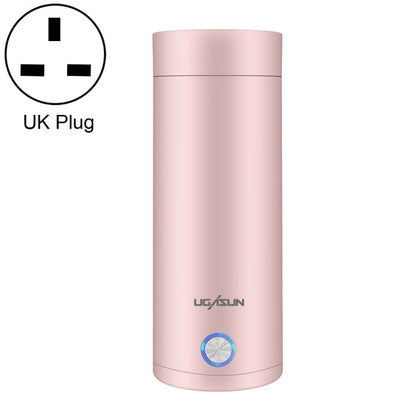 UGASUN Travel Portable Mini Electric Heated Water Cup, UK Plug (White), EU Plug (Withe), US Plug (White), UK Plug (Pink), EU Plug (Pink), US Plug (Pink)