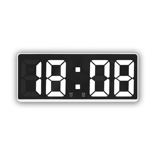 ساعة منبه LED بجانب السرير تعمل بالبطارية، ثنائية الاستخدام، 6628 أبيض، 6628 أزرق، 6628 برتقالي