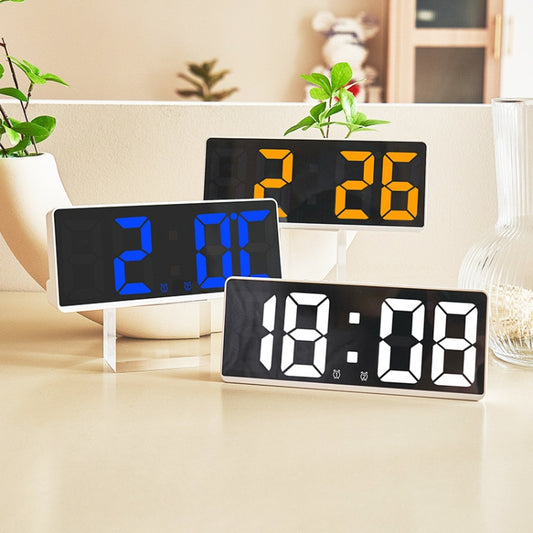 ساعة منبه LED بجانب السرير تعمل بالبطارية، ثنائية الاستخدام، 6628 أبيض، 6628 أزرق، 6628 برتقالي