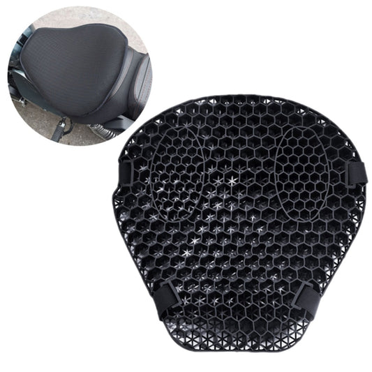 Shock-Absorbing Breathable Honeycomb Motorcycle Seat Cushion, PE Bag+Mesh Cover, PE Bag Package
