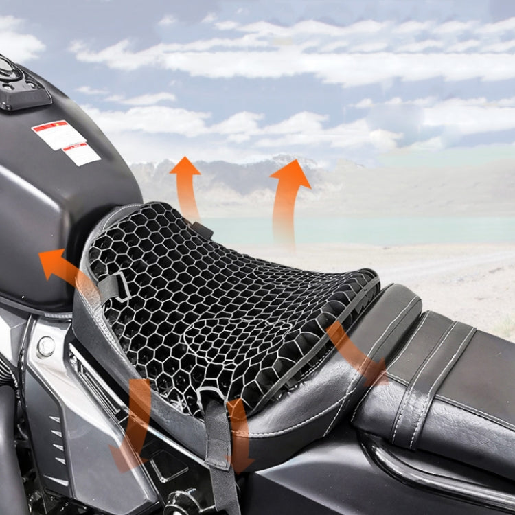 Shock-Absorbing Breathable Honeycomb Motorcycle Seat Cushion, PE Bag+Mesh Cover, PE Bag Package