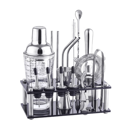 17 in 1 400ml Glass Shaker with Graduated Shaker Set, K17-3