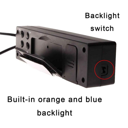 Car Inside And Outside Dual Temperature+Clock+Voltage LED Electronic Display, 4 in 1 Orange+Blue