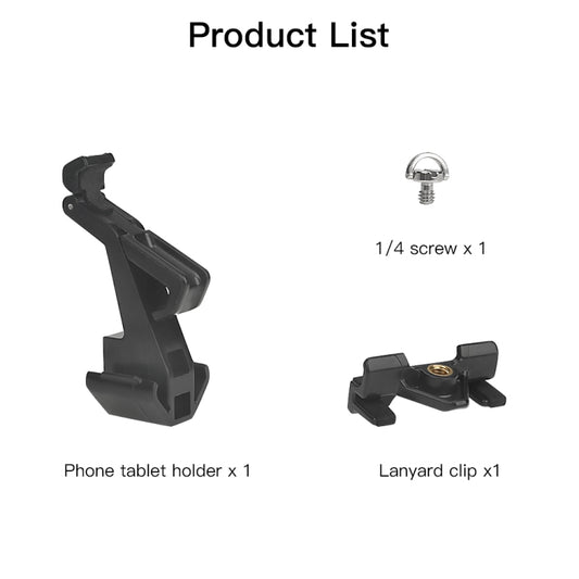 حامل هاتف وجهاز لوحي للتحكم عن بعد RCSTQ لطائرة DJI Mavic 3/Mini 2/Mini 3 Pro، الطراز: مشبك فقط، مع حبل سميك