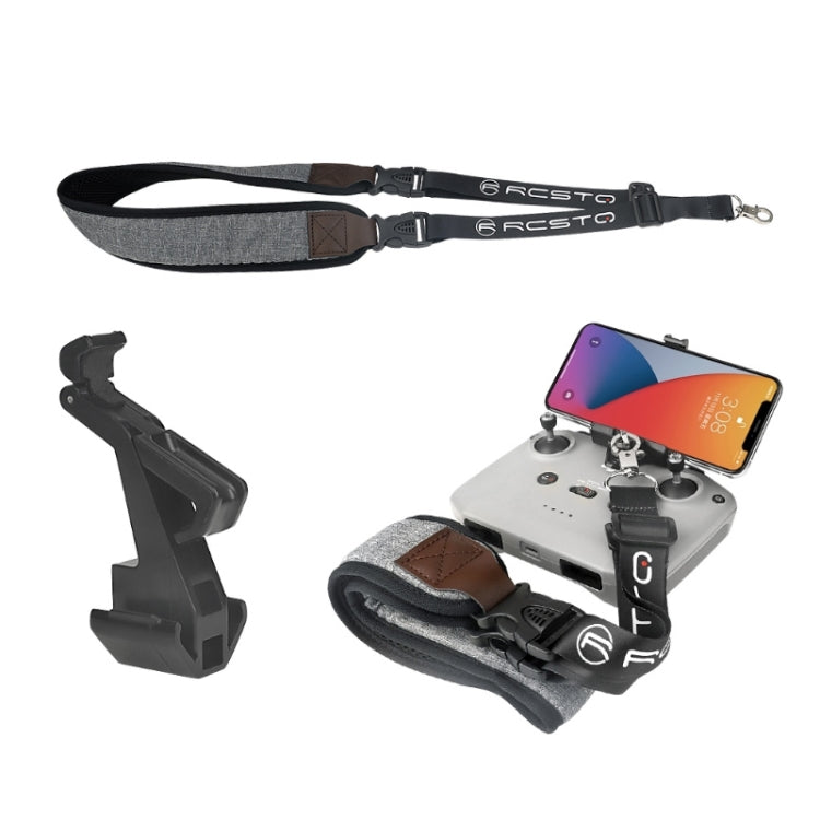 حامل هاتف وجهاز لوحي للتحكم عن بعد RCSTQ لطائرة DJI Mavic 3/Mini 2/Mini 3 Pro، الطراز: مشبك فقط، مع حبل سميك