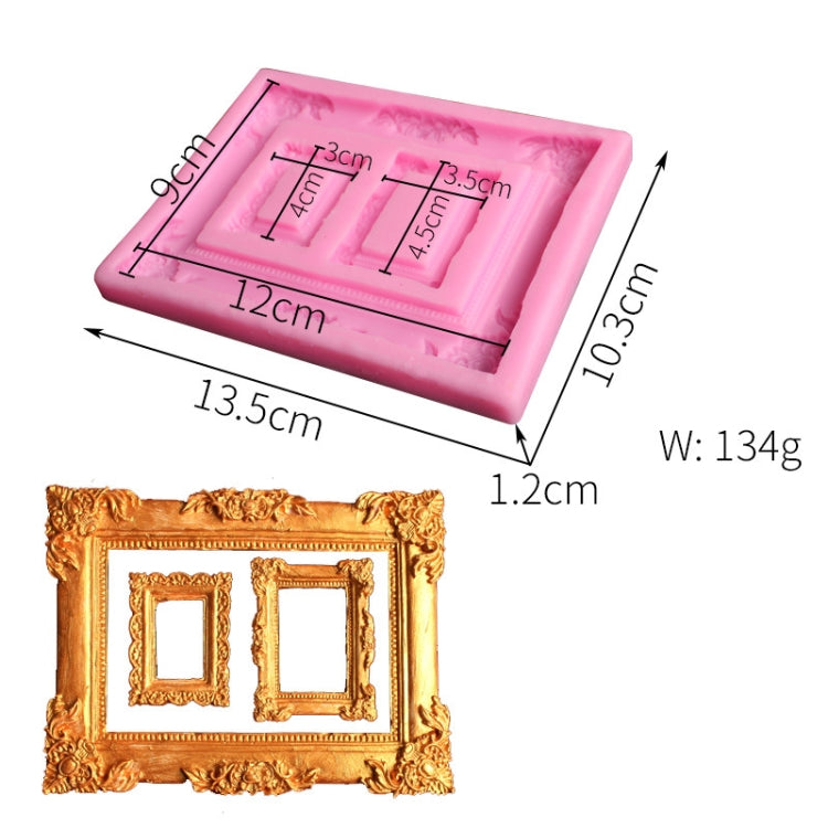 Vintage Photo Frame Liquid Silicone Fondant Mould, Vintage Photo Frame