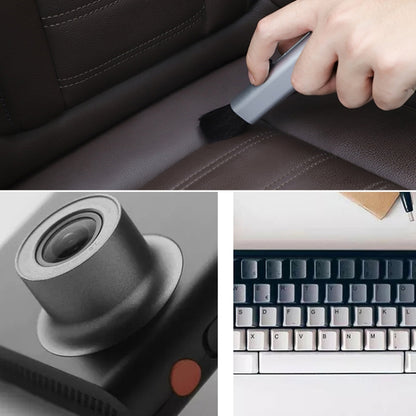 10 PCS Car Air Conditioner Air Outlet Telescopic Cleaning Brush, 10PCS+Black, 10PCS+Silver