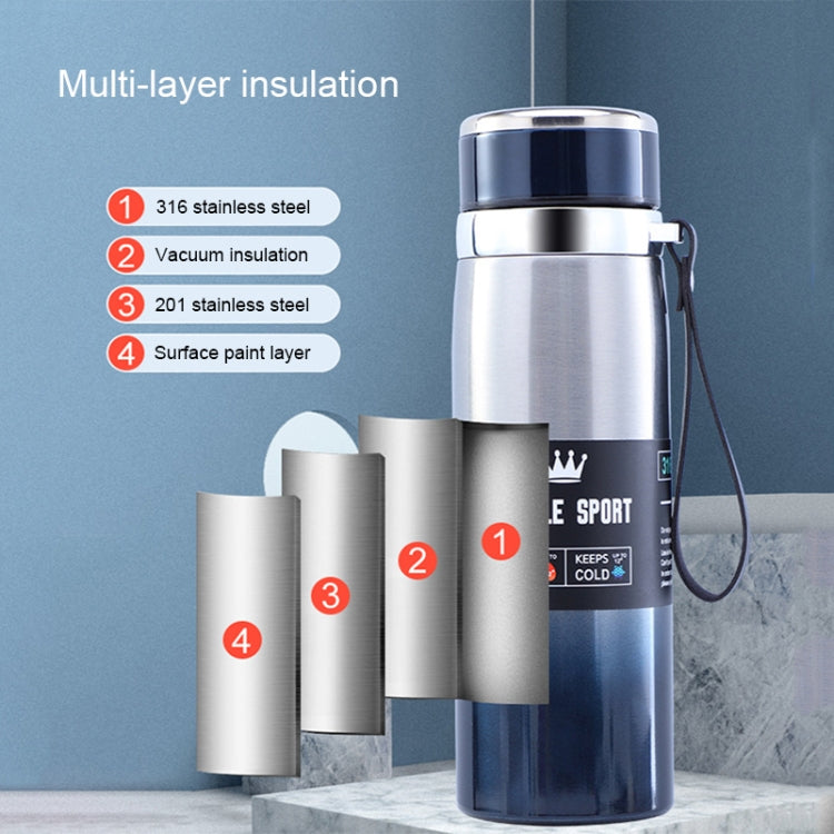 955 316 Stainless Steel Vacuum Cups, 600 ml, 800 ml, 1000 ml