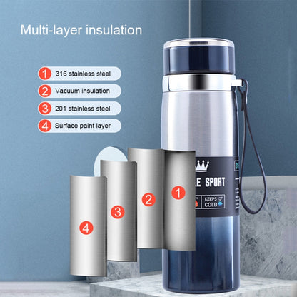 955 316 Stainless Steel Vacuum Cups, 600 ml, 800 ml, 1000 ml