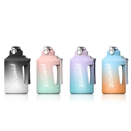 Large Capacity Gradient Straw Cup Sports Bottle With Scale