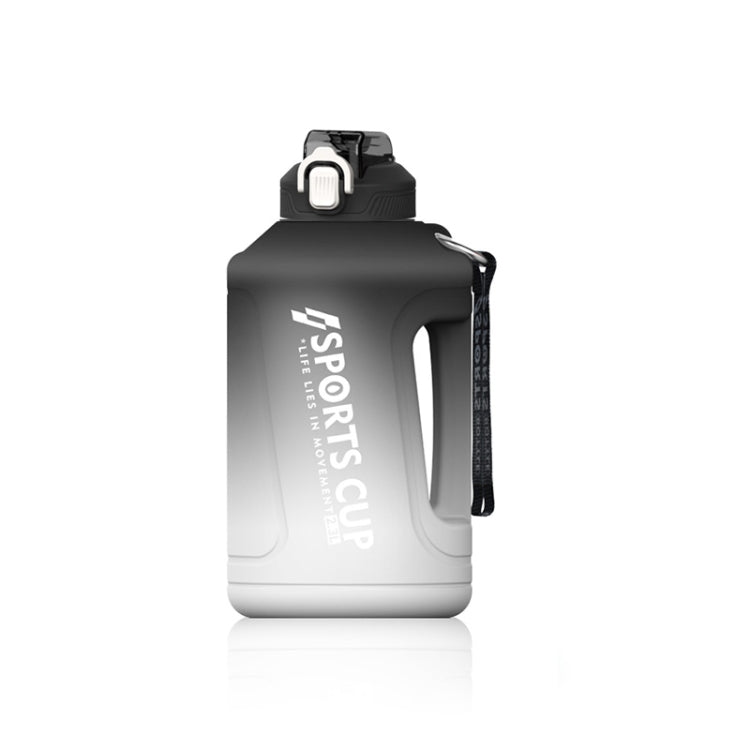 Large Capacity Gradient Straw Cup Sports Bottle With Scale