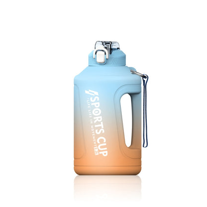 Large Capacity Gradient Straw Cup Sports Bottle With Scale