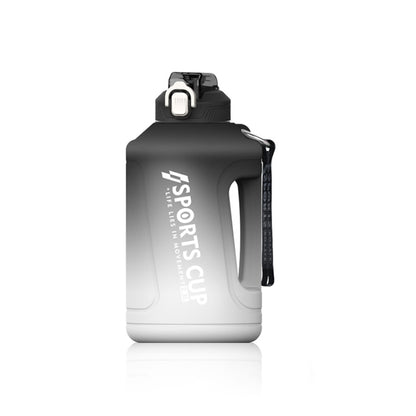 Large Capacity Gradient Straw Cup Sports Bottle With Scale