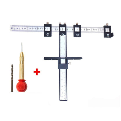 Woodworking Aid Tool Handle Punch Locator Cabinet Door Hole Opener, Semium Aluminum Alloy, Blue Plastic Ordinary, Blue Plastic HD, Black Plastic HD, Blue HD Set, Black HD Set, All Aluminum Alloy