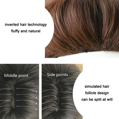 Women Medium Length Natural Realistic Full Shoulder Length Wig, Cold Brown 36cm, Black Tea Color 36cm