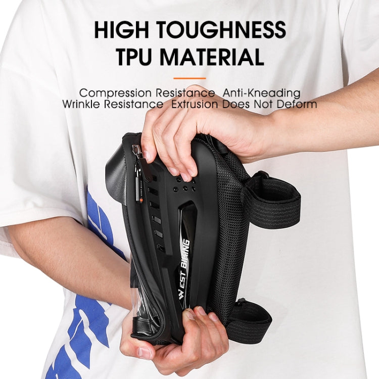 WEST BIKING Bicycle Front Bag TPU  Hard Shell Riding Front Beam Bag