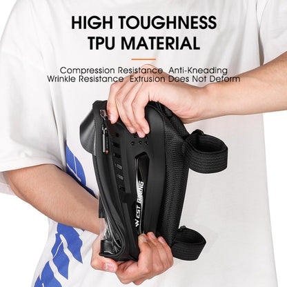 WEST BIKING Bicycle Front Bag TPU  Hard Shell Riding Front Beam Bag