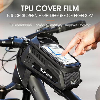 WEST BIKING Bicycle Front Bag TPU  Hard Shell Riding Front Beam Bag