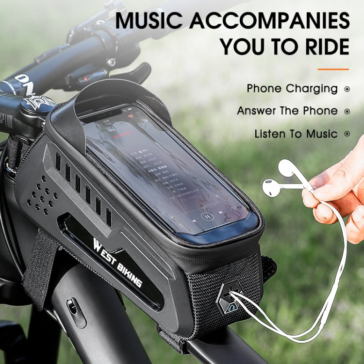 WEST BIKING Bicycle Front Bag TPU  Hard Shell Riding Front Beam Bag