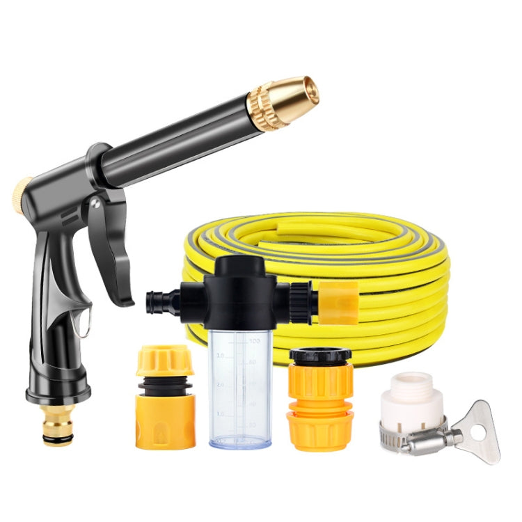 High Pressure Car Wash Hose Telescopic Watering Sprinkler, Style:, H2+3 Connector+5m Tube, H2+3 Connector+10m Tube, H2+3 Connector+10m Tube+Foam Pot, H2+3 Connector+15m Tube, H2+3 Connector+15m Tube+Foam Pot, H2+3 Connector+20m Tube��������������������...