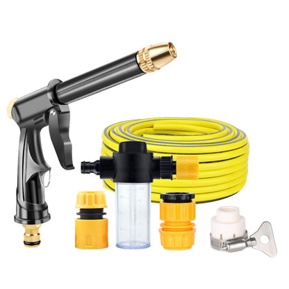 High Pressure Car Wash Hose Telescopic Watering Sprinkler, Style:, H2+3 Connector+5m Tube, H2+3 Connector+10m Tube, H2+3 Connector+10m Tube+Foam Pot, H2+3 Connector+15m Tube, H2+3 Connector+15m Tube+Foam Pot, H2+3 Connector+20m Tube��������������������...