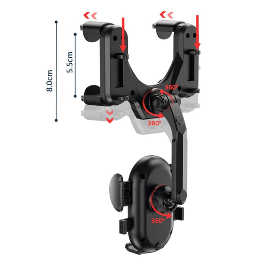 Snap-on Rearview Mirror Car Phone Holder, Mirror Car Phone Holder