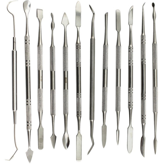 12 In 1 Stainless Steel Wax Carving Knife Dental Tool Set Clay Modeling Tool, 12 In 1 Knife