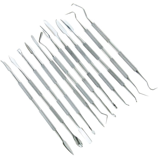 12 In 1 Stainless Steel Wax Carving Knife Dental Tool Set Clay Modeling Tool, 12 In 1 Knife