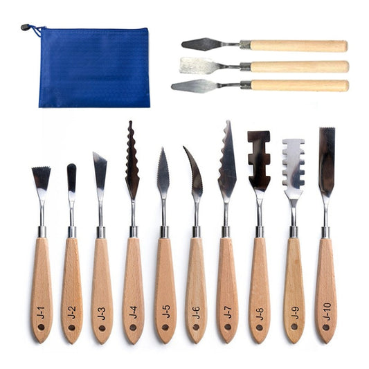 13 In 1 Oil Painting Special-shaped Scraper Painting Creation Art Palette Knife, 13 In 1