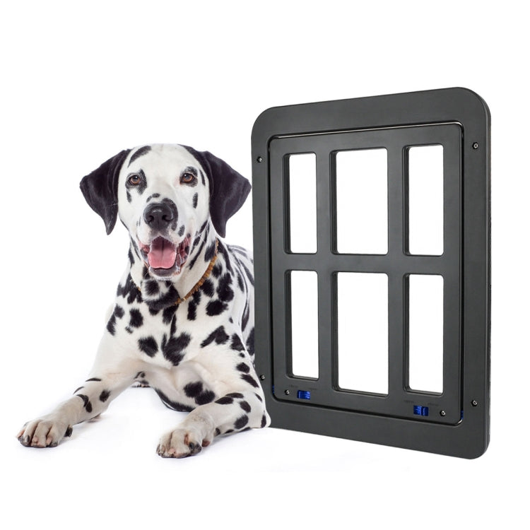 34cmx 44cm Pet Window Door Dog Cat Cave Anti-mosquito Pet Lattice Door, 34cmx 44cm Black