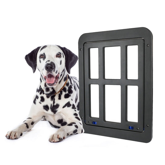 34cmx 44cm Pet Window Door Dog Cat Cave Anti-mosquito Pet Lattice Door, 34cmx 44cm Black