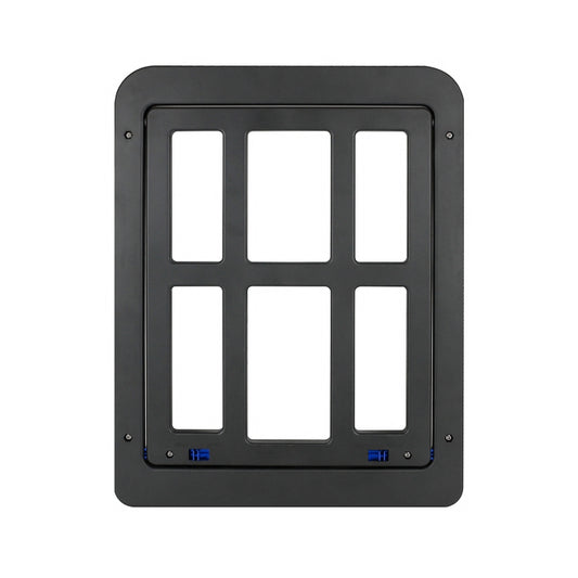 34cmx 44cm Pet Window Door Dog Cat Cave Anti-mosquito Pet Lattice Door, 34cmx 44cm Black
