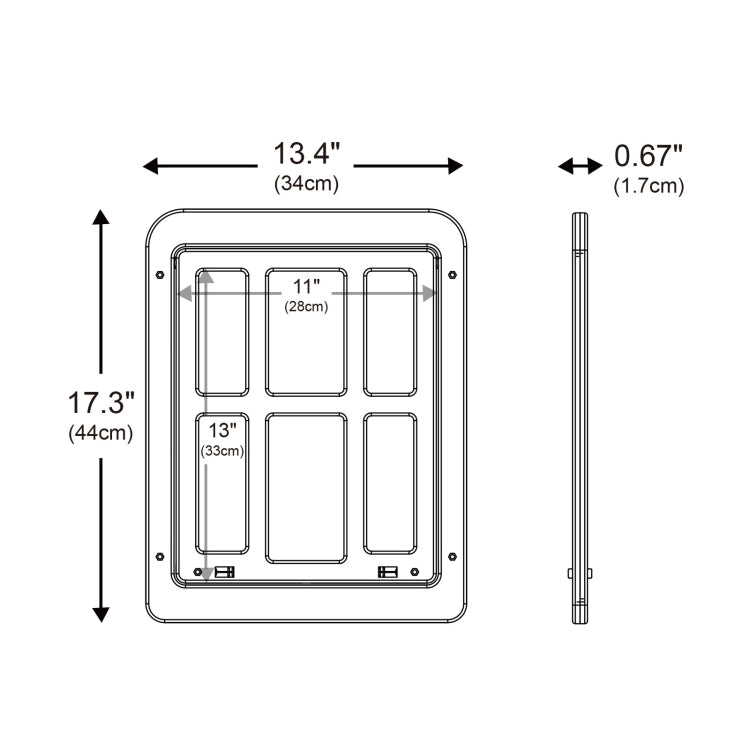 34cmx 44cm Pet Window Door Dog Cat Cave Anti-mosquito Pet Lattice Door, 34cmx 44cm Black