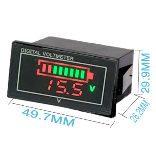 Car Waterproof DC Digital Voltmeter Battery Percentage Display, Car Voltmeter Battery Percentage