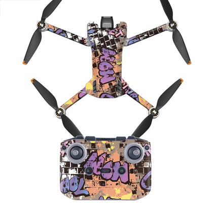 ملصق مقاوم للماء ومضاد للخدش بتصميم مسطح لطائرة DJI Mini 3 Pro، RC-N1 الإصدار العادي، RC مع إصدار الشاشة