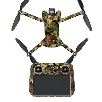 ملصق مقاوم للماء ومضاد للخدش بتصميم مسطح لطائرة DJI Mini 3 Pro، RC-N1 الإصدار العادي، RC مع إصدار الشاشة