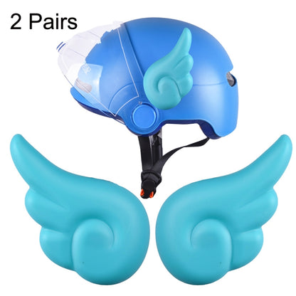 2 Pairs Motorcycle Helmet Angel Wings Decoration, White, Light Blue, Red, Black, Pink, Blue