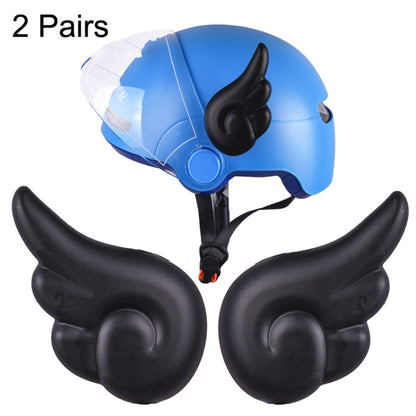 2 Pairs Motorcycle Helmet Angel Wings Decoration, White, Light Blue, Red, Black, Pink, Blue