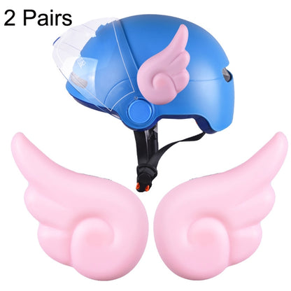 2 Pairs Motorcycle Helmet Angel Wings Decoration, White, Light Blue, Red, Black, Pink, Blue