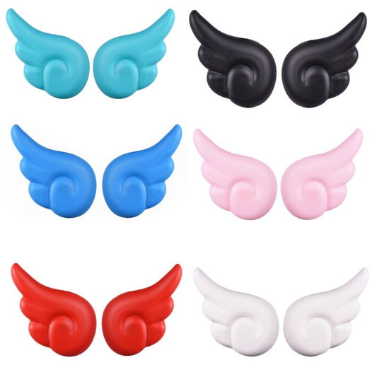 2 Pairs Motorcycle Helmet Angel Wings Decoration, White, Light Blue, Red, Black, Pink, Blue