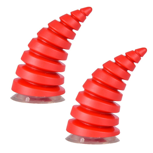 2PCS Motorcycle Horn Sucker Helmet Decoration, Red, Black, Pink, Light Blue, Blue, White, Green