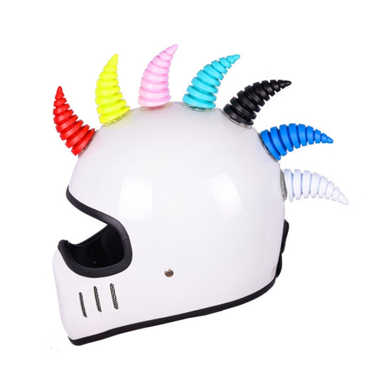 2PCS Motorcycle Horn Sucker Helmet Decoration, Red, Black, Pink, Light Blue, Blue, White, Green