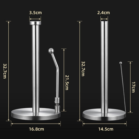 Stainless Steel Roll Paper Cling Film Vertical Stand, Shape:, Simple, Classic