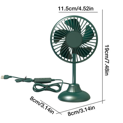 F502 Mini Hose Small Fan Car USB Fan, Green, Black