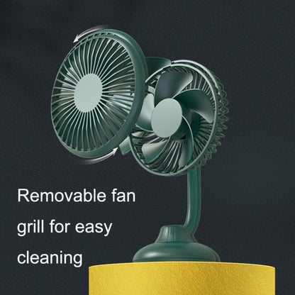 F502 Mini Hose Small Fan Car USB Fan, Green, Black
