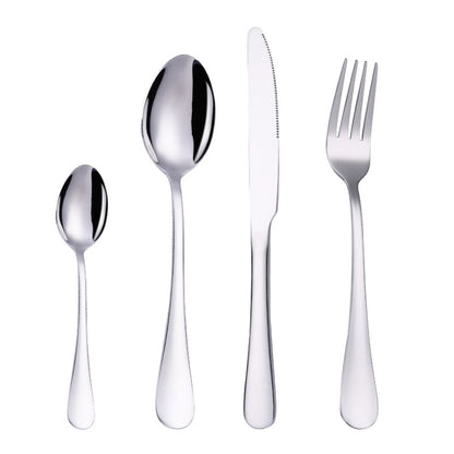 4PCS/Set Stainless Steel Western Steak Fork Spoon Knife Set, True Color, Golden, Rose Gold, Colorful, Black