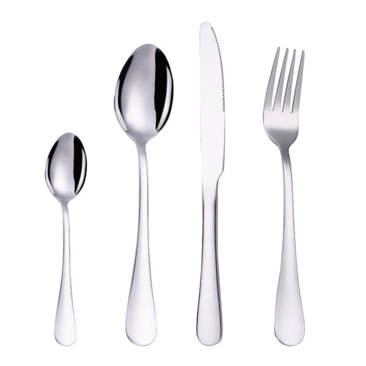 4PCS/Set Stainless Steel Western Steak Fork Spoon Knife Set, True Color, Golden, Rose Gold, Colorful, Black