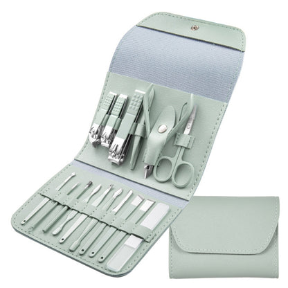Nail Art Tool Set Nail Clippers Dead Skin Scissors Manicure Tool, 12 In 1 Matcha Green, 12 In 1 Coffee, 12 In 1 Black, 12 In 1 Pink, 16 In 1 Green, 16 In 1 Matcha Green, 16 In 1 Pink, 16 In 1 Coffee, 16 In 1 Blue, 16 In 1 Purple